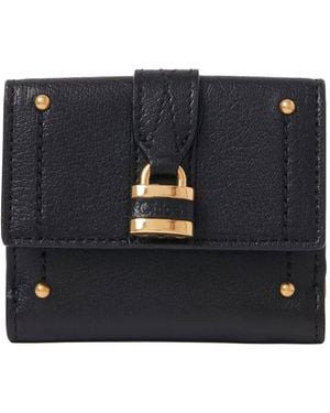 Chloé Paddington Leather Wallet - Black