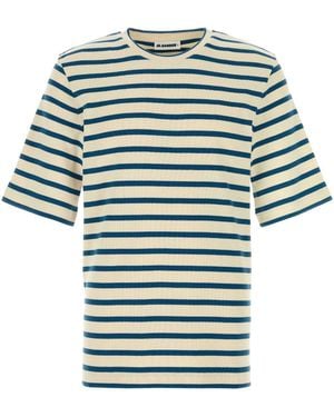 Jil Sander Embroidered Cotton T-Shirt - Multicolour