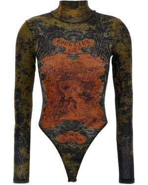 Jean Paul Gaultier 'MÉdaillon 'Bodysuit - Schwarz