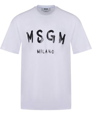 MSGM T Shirt Made Of Cotton - Grey