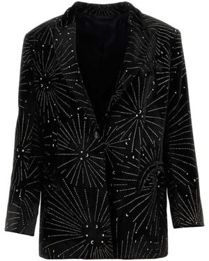 BLAZE Embellished Velvet Tomboy R - Black