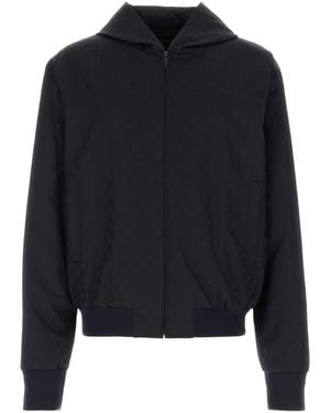 Gucci Solid Hood Jacket - Blue