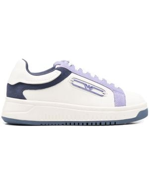 Emporio Armani Exclusive Leather Trainers - White