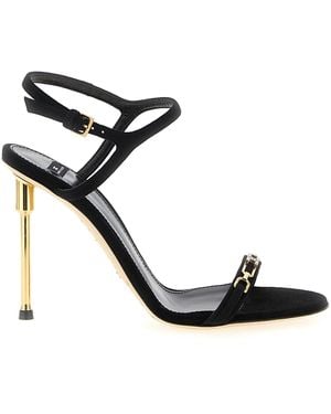 Elisabetta Franchi Skulptur -Ferse Sandalen - Schwarz