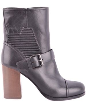 Car Shoe Botines Zapato Coche Negro - Gris