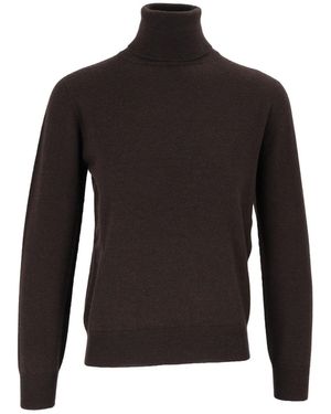 Kangra Cashmere Nahtloser Rollkragenpullover aus Kangra-Kaschmir - Schwarz