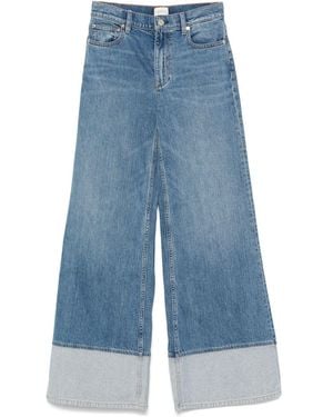 Alice + Olivia Klare Blaue Wide Leg Jeans