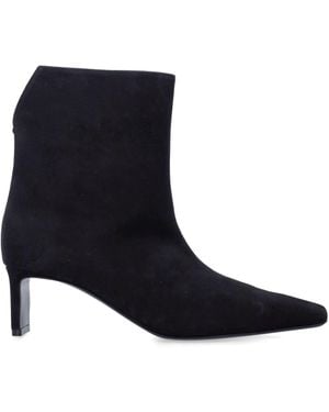 KHAITE Ona Suede Ankle Boots - Black