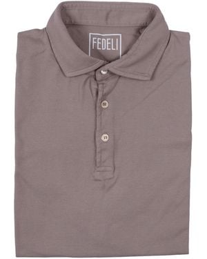 Fedeli Poloshirt S/S Gestrickter Mann - Braun