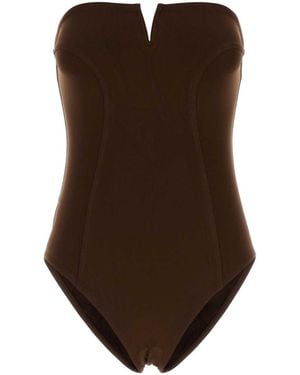 Eres Stretch Nylon Apparence One-Piece Swimsuit - Brown