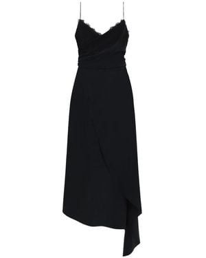 Moschino V Neck Midi Dress - Black