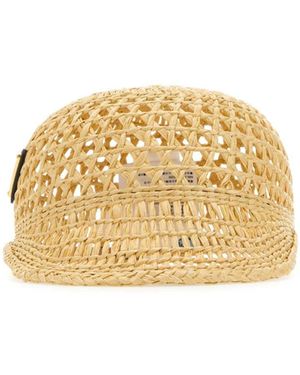 Prada Raffia Hat - Metallic
