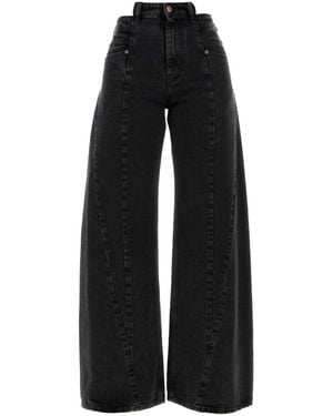 Maison Margiela Denim Wide-Leg Jeans - Black