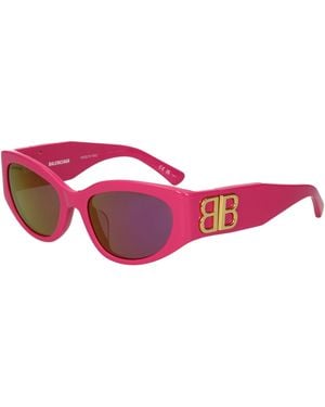 Balenciaga Acetate Fuxia Sunglasses For - Pink