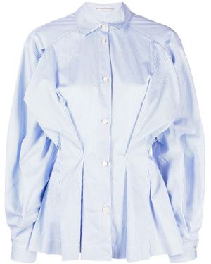 Palmer//Harding Camisa de algodón a rayas de palmer/enduría - Azul