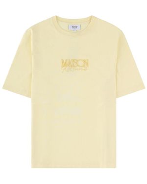 Maison Kitsuné Logo Crew Neck T-Shirt - Yellow