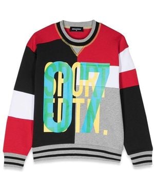 DSquared² 07 Slouch Fit Crewneck Sweatshirt - Red