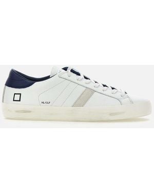 Date Datum. Hill Low White Lederen Sneakers - Wit