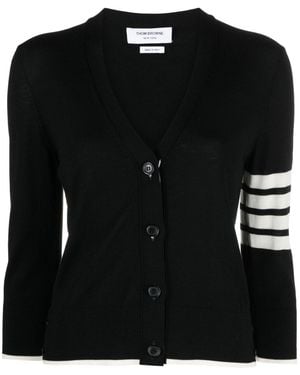 Thom Browne 4 Bar Wol Vest - Zwart