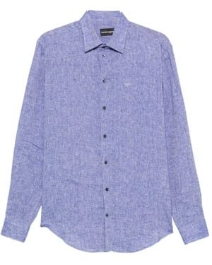 Emporio Armani Linen Shirt - Purple