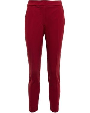 Max Mara Pegno Viscose Jersey Trousers - Red