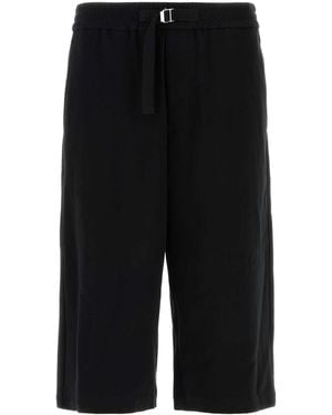Ami Paris Ami Cotton Bermuda Shorts - Black