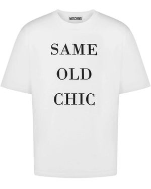 Moschino T-Shirt Mit Grafischem Print - Weiß
