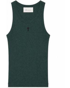 Ami Paris Cseta sin mangas con De Coeur en contraste - Verde