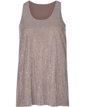 GIUSEPPE DI MORABITO Tank Top Made Of Viscose - Brown
