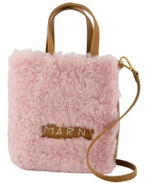 Marni Museo Soft Shopper Bag Leather Pink - Rosa