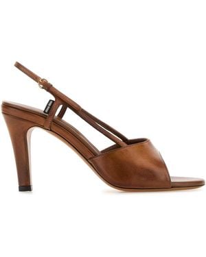 Miu Miu Leather Sandals - Brown