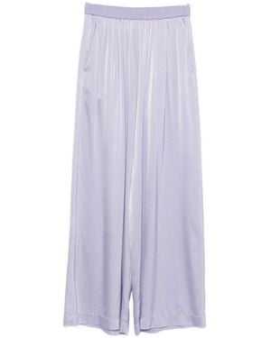 forte_forte Silk Satin Trousers - Purple