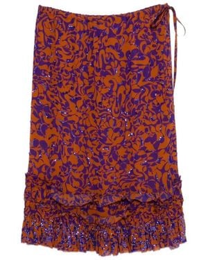 Dries Van Noten Skirt 00330-Scotts Emb 3006 W.W. Skirt - Red
