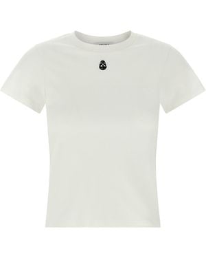 McQueen T-Shirt With Skull Embroidery - White