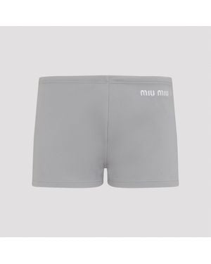 Miu Miu Polyamide Shorts - Gray