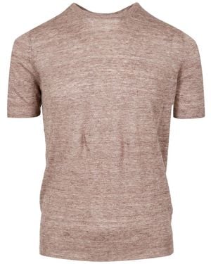 Barba Napoli Sweaters Beige - Pink