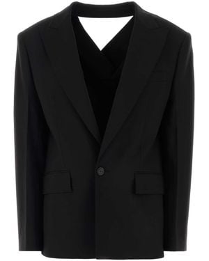 DSquared² Solid Shawl Lapel Jacket - Black