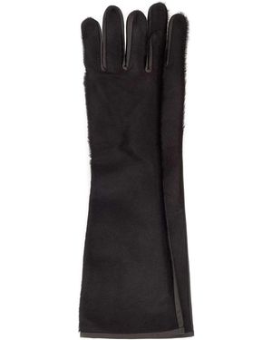Loulou de Saison Edna Calfskin Gloves - Black