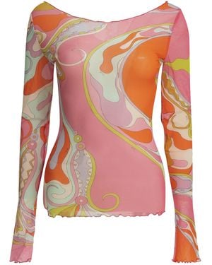 PUCCI "Orchidee" Fitted Top - Pink