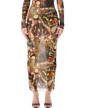 Jean Paul Gaultier Re-Edition Butterfly Tulle Skirt - Metallic