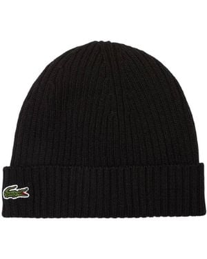 Lacoste Knitted Caps - Black
