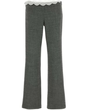 Magda Butrym Grey Stretch Wool Pant