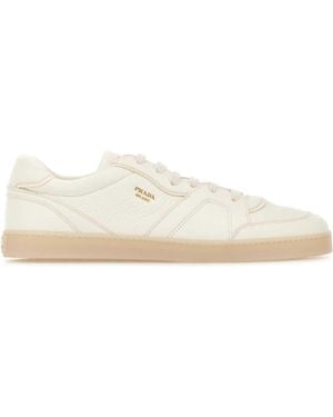 Prada Leather Trainers - White