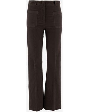 QL2 Donna Broek Van Stretchkatoenfluweel - Zwart