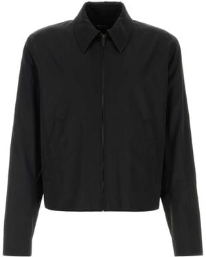 Gucci Shirt Collar Zip Up Jacket - Black