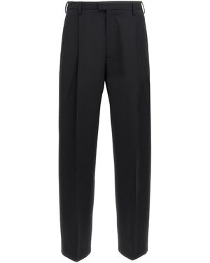 Marni Straight Leg Wool Blend Trousers - Schwarz