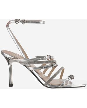 Pinko Ankle Strap Heels - White