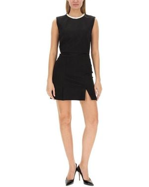MSGM Slim Fit Mini Cut Out Dress - Black
