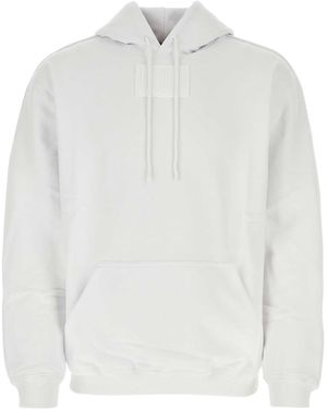 VTMNTS Cotton Blend Oversize Sweatshirt - White