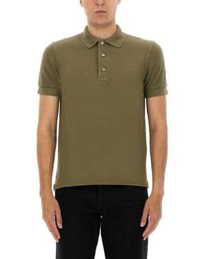 Tom Ford Pique Polo - Green